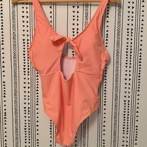 NWT Coral Knotted One-Piece Swimsuit Medium